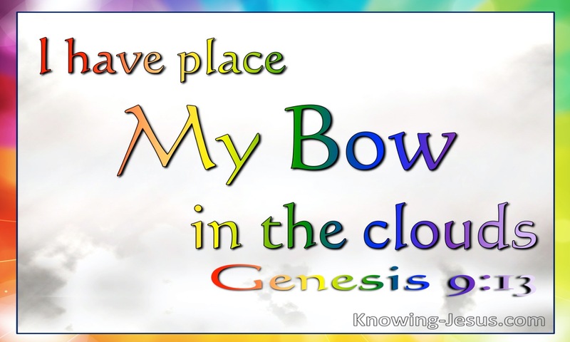 Genesis 9:13 I Do Set My Bow In The Cloud (white)